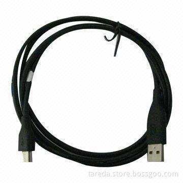 Mini 5P USB Cable with Gold-plated Conductor, Customized Lengths are Accepted